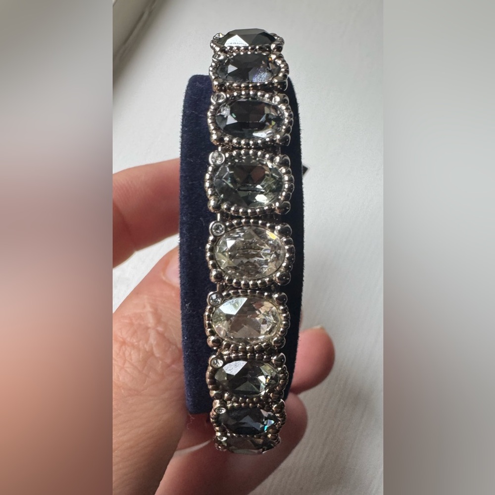 Swarovski Silver and Black Crystal Bracelet